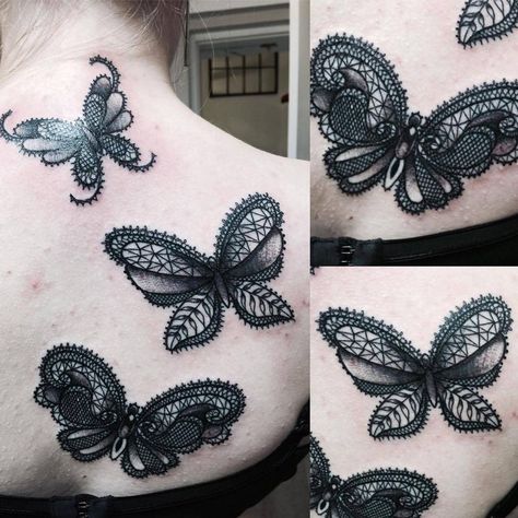 Lace Butterfly Tattoo, Community Tattoo, Upper Back Tattoo, Mens Butterfly Tattoo, Butterfly Tattoo Cover Up, Butterfly Name Tattoo, Tato Tradisional, Butterfly Tattoo Stencil, Tato Paha