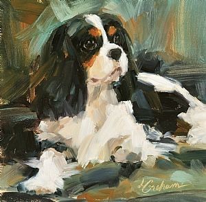 Drawing Dogs, Cavalier King Charles Spaniel Tricolor, Cavalier King Charles Dog, Spaniel Art, King Charles Dog, Animal Artwork, 강아지 그림, Canine Art, Dog Painting