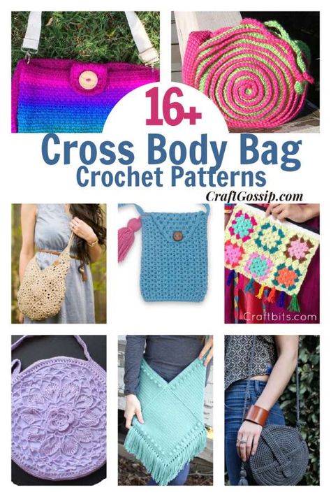 Cross Body Bag Pattern Free, Small Christmas Trees Decorated, Cross Body Bag Pattern, Crochet Bodies, Crossbody Bag Pattern, Bag Pattern Free, Sock Knitting, Crochet Mittens, Crochet Cross