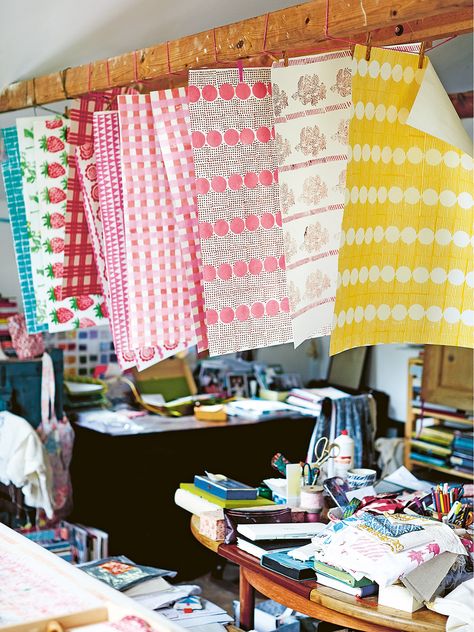 The home office and new design books, Podcast show notes S9 ep2 Print Textiles, Block Printed Textiles, Textil Design, Fabric Stamping, Textile Designer, Block Printing Fabric, Block Printing, On Design, Traditional Crafts