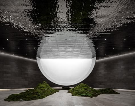 Water Ripple Sheet, Concrete Cover, Mirror Ceiling, Dna Design, China Architecture, Norman Foster, Moon Pictures, Water Ripples, Concrete Structure