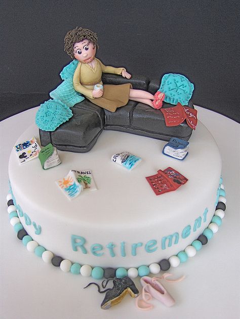 retirement cake ideas for women | Retirement Cake | Flickr - Photo Sharing! Retirement Party Cakes, Teacher Cakes, Lemon And Coconut Cake, Retirement Cake, Retirement Ideas, Beach Cakes, Frozen Chocolate, Cake Stuff, Cakes For Women