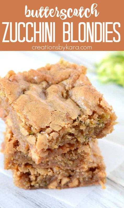 Zucchini Blondies, Zucchini Desserts, Zucchini Bars, Zucchini Recipes Dessert, Gooey Bars, Zucchini Recipe, Dessert Bar Recipe, Zucchini Bread Recipes, Browned Butter