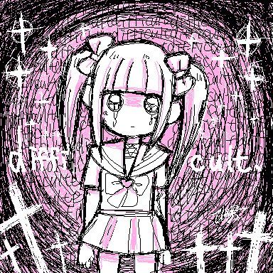 Menhera Aesthetic, Yumi Kawaii, Menhara Chan, Yami Kawaii Art, Doodle Icons, Doodle Icon, Yami Kawaii, Kawaii Aesthetic, Creepy Cute