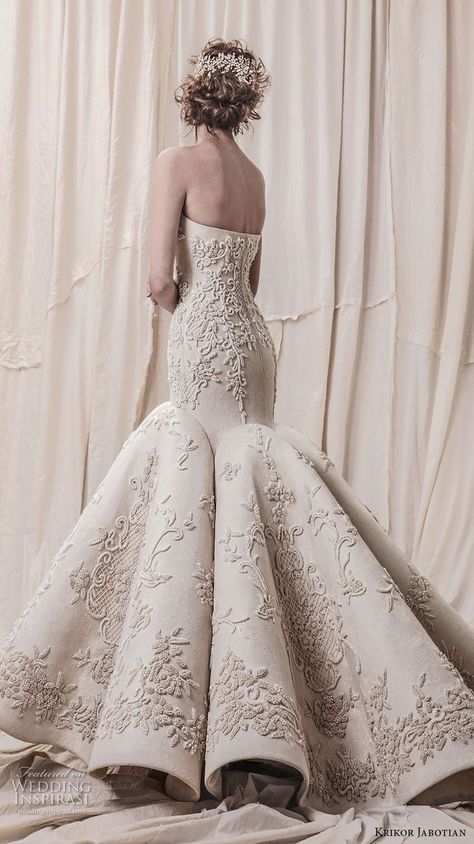 Krikor Jabotian, Pnina Tornai, Kampot, Strapless Sweetheart Neckline, Trendy Wedding Dresses, Sweetheart Wedding Dress, Wedding Dresses Strapless, فستان سهرة, Chapel Train