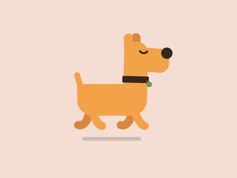 Walking dog by Alejandro Mellado Dog Walking Animation, Dogs Animation, Dog Animated, Walking Animation, Vector Animation, Dog Animation, Walking Dog, Dog Walk, 강아지 그림