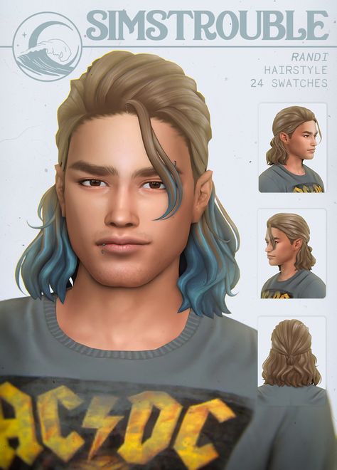 Ts4 Hair, Sims 4 Hair Male, Pelo Sims, Sims 4 Mm Cc, Sims 4 Cc Folder, Sims 4 Mm, Sims 4 Characters, Sims 4 Collections, Boys Long Hairstyles