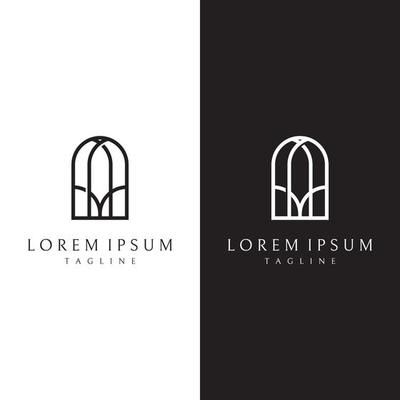 Logo With Arch, Window Logo Design, Arch Logo Design, Architecture Logo Design, Cafe Logos, Window Logo, Church Logo Design, Door Logo, Inmobiliaria Ideas