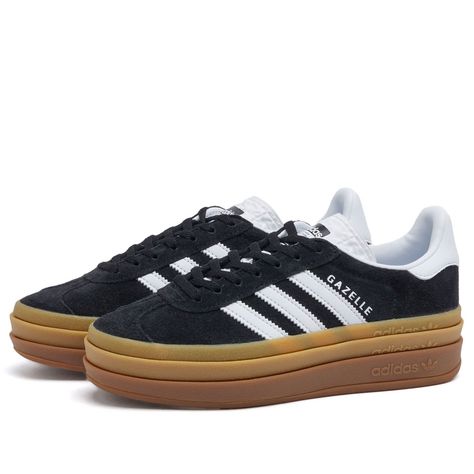 Addidas Gazelle Platforms In Classic Black And White. Size Women 8.5. In Great Condition. Elevate Your Style With The Adidas Gazelle Bold, Literally. Stacked High On Three Layers Of Rubber Outsole, This Classic Sneaker Boasts Buttery-Smooth Suede Uppers. The Textured Tongue Features The Adidas Logo, While The Instantly Recognisable 3-Stripes Sit On The Quarter. An Absolute Must-Have For Any Sneaker Enthusiast. Suede Uppers Rubber Outsole Branded Tongue Serrated 3-Stripes Lace Closure Regular Fit Gazelle Platform, Black Gazelles, Adidas Gazelle Bold, Gazelle Bold, White Platform, Black Platform, Adidas Gazelle, Classic Sneakers, Christmas Wishlist