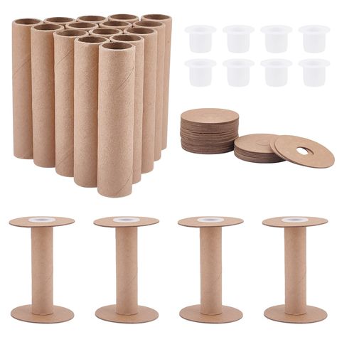 PRICES MAY VARY. Package Included: 20sets spools, light weight and durable, enough and long-life for your daily use. Large wire coil can be used to receive a bit thicker or longer wire with large capacity. Smooth Surface: about 2.7” / 6.9cm in diameter, 3.9” / 10cm high; The surface of these empty spools are well polished, will not damage your wire, easy and comfortable to use. It can make your strings or wires neat and save space for your home. Mutifunction: These empty spools is perfect when w Wire Spools, Braiding Techniques, Cardboard Creations, Embroidery Bobbins, Ribbon Holders, Ribbon Organization, Wire Spool, Paper Sewing, Thread Storage