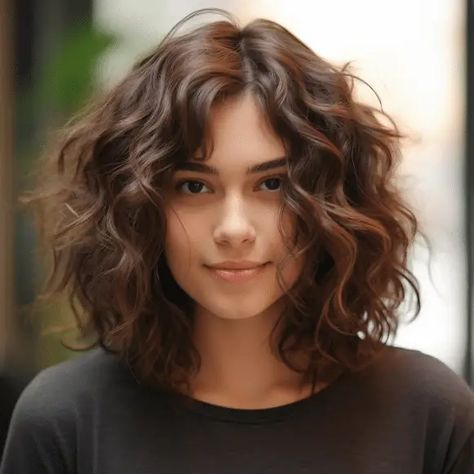 Curly Bob Haircut, Haircut Ideas Trendy, Shoulder Length Wavy Hair, Hairstyle Ideas Easy, Bob Haircut Ideas, Shoulder Length Curly Hair, Natural Curly Hair Cuts, Layered Hairstyles, Medium Length Hair With Layers