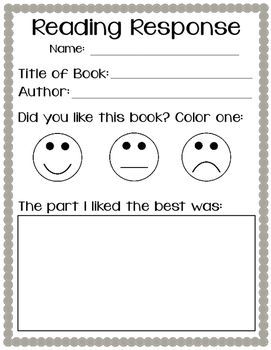 FREEBIE: Read and response sheet for your students to use after reading a book or listening to one on tape in your listening center. Great way to check for understanding of the book and also give them a time to reflect. Great to use in your kindergarten or first grade classroom!: Reading Response Worksheets, Check For Understanding, Story Maps, Listening Center, Activity Worksheet, Key Ideas, Music Listening, Book Reports, Reading Activity