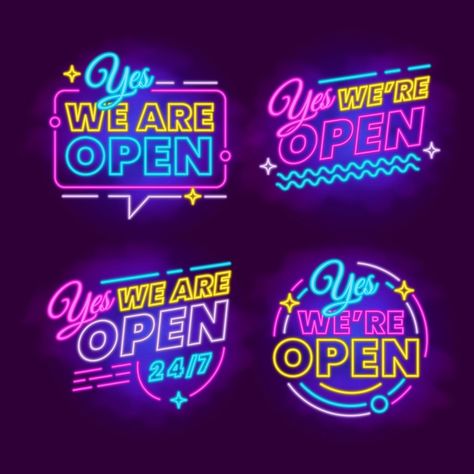 We Are Open Sign, Pink Neon Lights, Recording Studio Setup, Party Logo, Neon Logo, Pump It Up, Neon Design, Design Card, Neon Light Signs