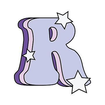 R Wallpaper Letter Cute, R Sticker, Purple Stickers, Purple Colour Shades, Back To The 70s, Senior Jackets, Jumpsuit Design, R Letter, The Letter R