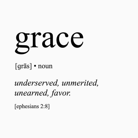 Grace undeserved unmerited unearned favour A Cross, The Words, Black And White, White, Black