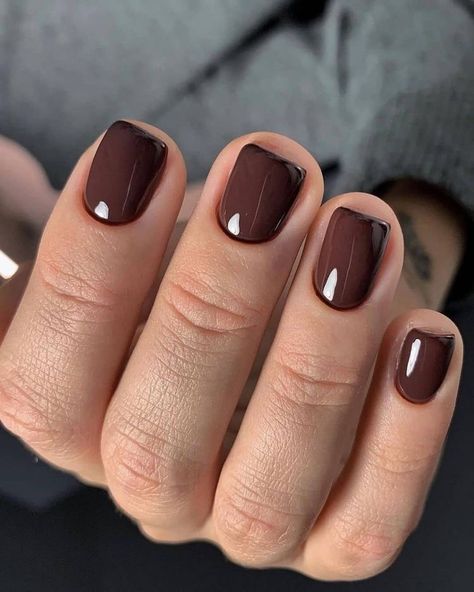 Winter Nails Brown, Nails Brown, Nails Only, Shellac Nails, Neutral Nails, Brown Nails, Dipped Nails, Manicure Y Pedicure, Healthy Nails