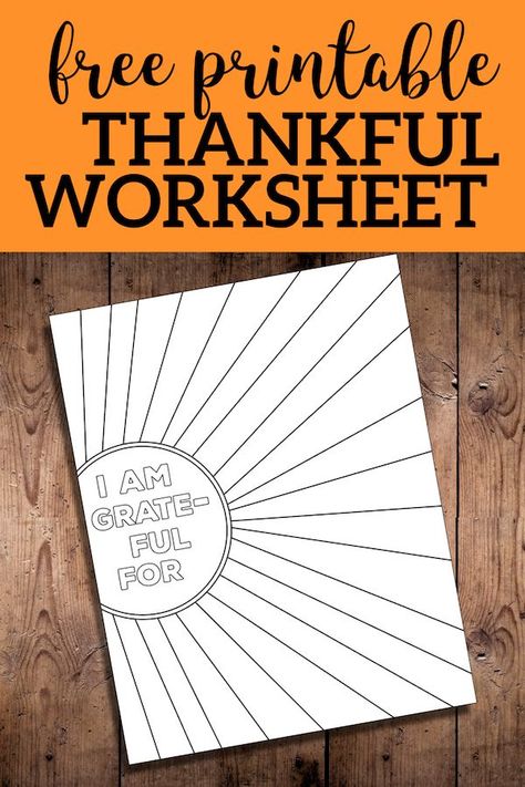 I Am Thankful for Worksheet Free Printable. I am grateful page printable for kids or adults. Great Thanksgiving or Christmas holiday activity. #papertraildesign #holidayactivity #thanksgivingactivity #thanksgivingprintable Thankful For Worksheet, Thankful Activities, Thanksgiving Games For Kids, Thanksgiving School, Gratitude Activities, Activity Worksheet, Thanksgiving Activities For Kids, Thanksgiving Art, Printable Thanksgiving