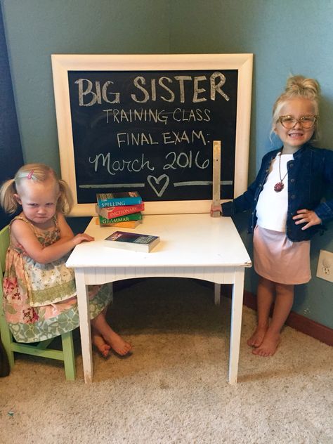 Sister In Training Announcement, Big Sister Training Camp Announcement, Big Sibling Training Announcement, Big Sister In Training Announcement, How To Be A Big Sister Announcement, Big Sister Training Announcement, Big Sister Training Camp, Big Sister In Training, 3rd Baby Announcement