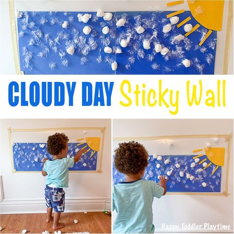 Weather Projects For Toddlers, Day And Night Toddler Activities, Weather Activity For Toddlers, Weather Themed Activities For Toddlers, Toddler Weather Activities, Blue Activities For Toddlers, Blue Day Activity For Kindergarten, Blue Day Activities Preschool, Weather Activities For Toddlers