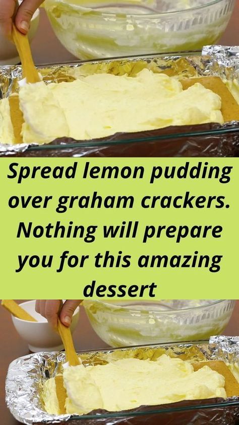 Graham Cracker Dessert, Lemon Desserts Easy, Lemon Icebox Cake, Cracker Dessert, Jello Dessert Recipes, Lemon Bars Recipe, Fluff Desserts, Jello Desserts, Lemon Dessert Recipes