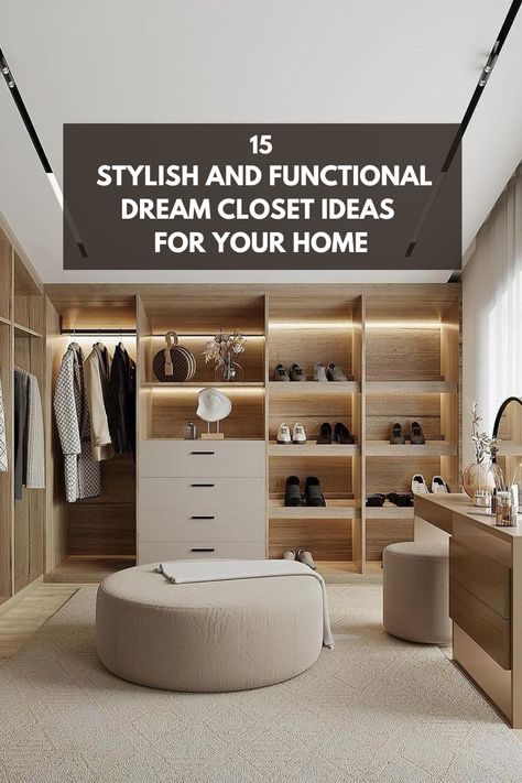 Transform your space with these 15 stylish and functional dream closet ideas! Whether you're looking to maximize storage, enhance organization, or simply elevate your decor, these creative designs will inspire you to create the perfect closet oasis. From elegant shelving solutions to chic display options, discover how to blend functionality with style. Pin now and start planning your dream closet today! #ClosetIdeas #HomeOrganization #InteriorDesign Closet Organizer For Sliding Doors, Closet Organizer With Sliding Doors, Custom Closet Ideas, California Closets Reach In, Dream Closet Ideas, Closet Organizers & Garment Racks, Shelving Solutions, Perfect Closet, Clever Storage Solutions