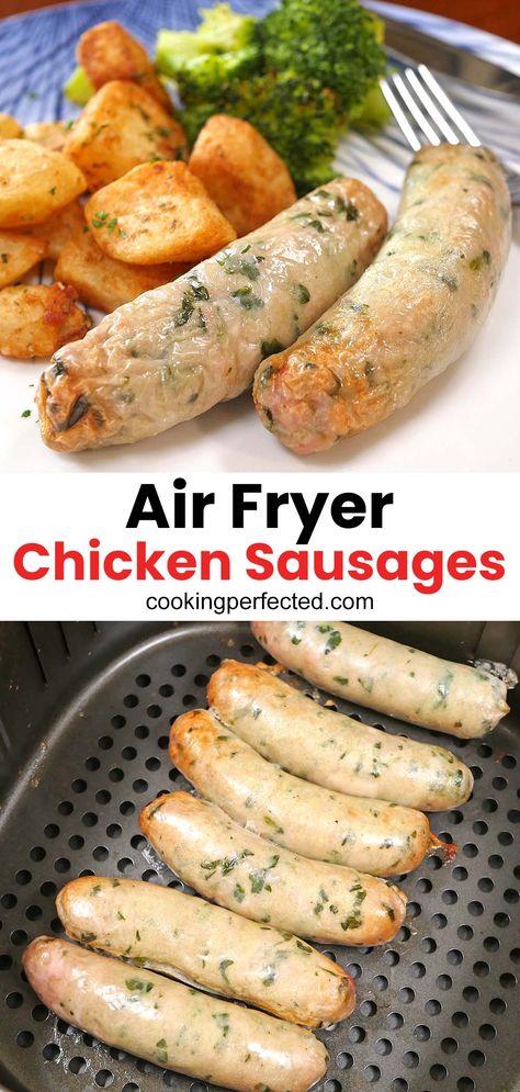 Airfryer Chicken Sausage, Air Fryer Chicken Apple Sausage, Chicken Sausage Air Fryer Recipes, Chicken Sausages In Air Fryer, Air Fry Turkey Sausage, Air Fry Chicken Sausage, Air Fryer Chicken Sausage And Veggies, Chicken Sausage In Air Fryer, Ww Chicken Sausage Recipes