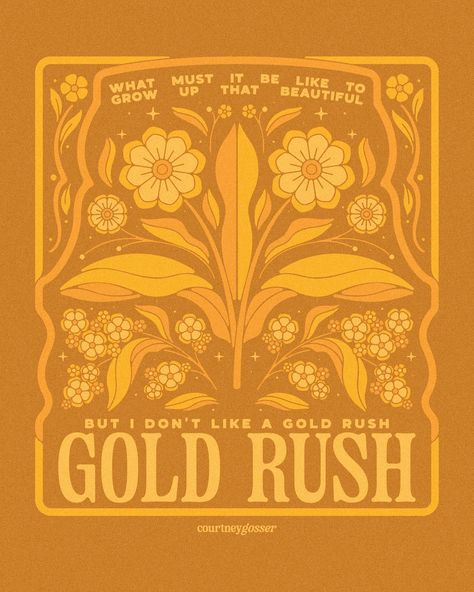 Guilty of playing Gold Rush non stop and anxiously awaiting TPD 👏🏻 When in doubt, look to Taylor Swift for design inspiration. True Grit, Graphic Apparel, March 27, Gold Rush, Self Care Activities, Non Stop, Design Inspo, Design Illustration, Europe Travel