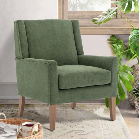 PRICES MAY VARY. 🌿【Timeless and Ergonomic Design】Elevate your living space with this mid centry modern upholstered chair. Its stylish design and exquisite Chenille fabric add a touch of contemporary elegance to any room. The padded armrests provide support for your arms and relaxation for your shoulders, while the gently curved backrest relaxes back muscles and relieves fatigue. 🌿【Thick Cushioned Backrest and Seat】The soft cushioned backrest and seat are crafted from multiple layers of high-de Bedroom Office Space, Reading Spaces, Armchair Bedroom, Fabric Accent Chair, Living Room Chair, Single Sofa Chair, Inspire Me Home Decor, Upholstered Accent Chairs, Accent Arm Chairs