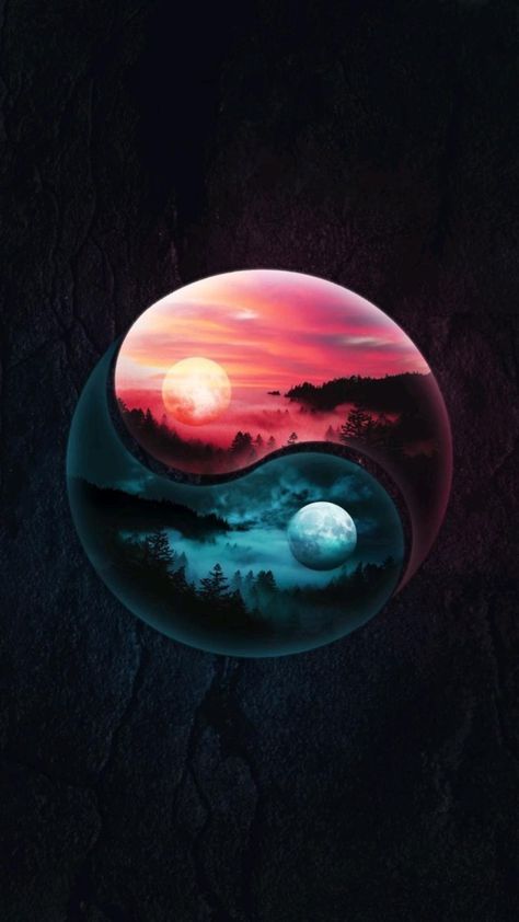 The Sky, The Moon, Red And Blue, The Sun, Moon, Wallpapers, Sun, Water, Red