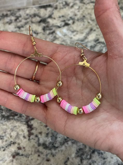 Hi! Welcome to my Closet by Megan Designs. I design & create handmade clay bead earrings & bracelets. Customized orders are also available. Bead Earrings Ideas, Clay Bead Earrings, Seed Bead Crafts, Earrings Ideas, Clay Bead, Handmade Clay, I Design, Handmade Gold, Bead Earrings