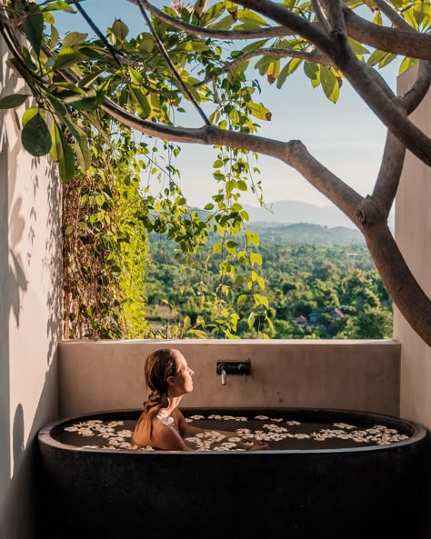 Baths With A View, Bath With View, Bath With A View, Wellness Spas, Bali Landscape, Bathroom View, Architecture Villa, Hill Resort, Resort Cabins