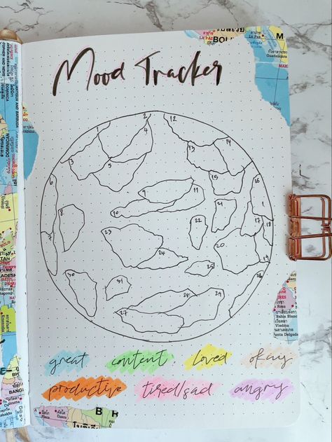 Travel Mood Tracker, August Mood Tracker, Bullet Journal May, Travel Bujo, Geography Themes, 2023 Journal, 2024 Bujo, Mood Journal, Tracker Ideas