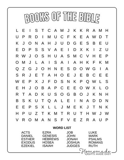 Bible Word Search Books Medium Books Of The Old Testament Printable, Christian Word Search Printables, Bible Word Searches Free Printable, I Spy Bible Printables For Kids Free, Books Of The Bible Coloring Pages, Bible Activity Sheets For Kids, Bible Activities For Kids Printables, Kids Word Search Free Printable, Bible Word Search Free Printable