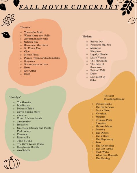 Ultimate Fall Movie List, Fall And Halloween Movie List, September Watch List, Feel Good Fall Movies, Movies That Feel Like Fall, Fall Romcom Movies, September Movies List, Fall Movies Disney Plus, Shows To Watch In The Fall