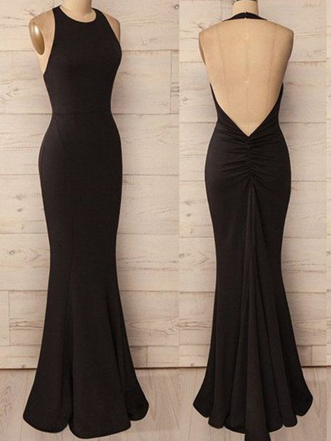 Trumpet/Mermaid Halter Sleeveless Floor-Length Spandex Dresses Spandex Dress, Satin Prom Dress, Mermaid Evening Dresses, Chiffon Prom Dress, Black Prom Dresses, Cheap Prom Dresses, Mermaid Prom Dresses, Mermaid Dresses, Evening Dresses Long