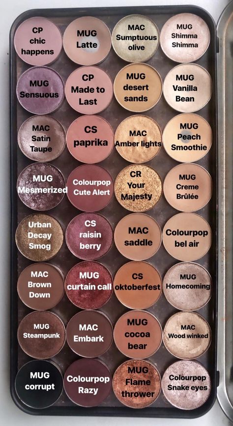 Makeup Colour Palette, Neutral Makeup Palette, Mug Deserts, Custom Eyeshadow Palette, Mac Makeup Eyeshadow, Eyeshadow Brands, Neutral Eyeshadow Palette, Natural Eyeshadow, Amber Lights