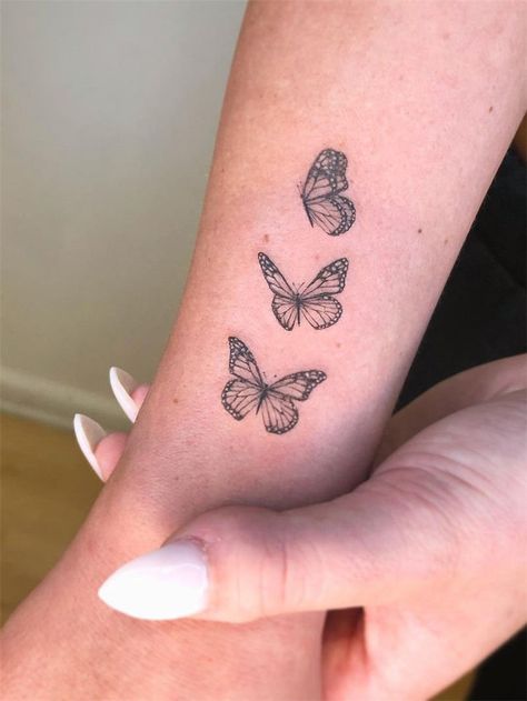 20 Best Butterfly Tattoo Ideas for Women - Flymeso Blog Floral Butterfly Tattoo Design, Butterfly Tats, Yellow Butterfly Tattoo, Tattoo Ideas For Female, Tattoos 2023, Butterfly Name Tattoo, Butterfly Tattoos On Arm, Butterfly Wrist Tattoo, Tato Minimal