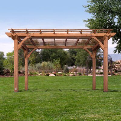 Backyard Discovery 14x10 Solid Wood Pergola | Wayfair.ca Pergola Backyard, Pergola Metal, Diy Bamboo, Pergola Diy, Pergola Curtains, Cedar Pergola, Cheap Pergola, Pergola Swing, Patio Pergola