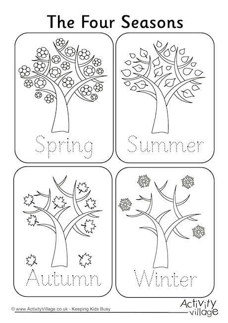 Seasons Kindergarten, Seasons Preschool, Seasons Lessons, Seasons Worksheets, Seasons Activities, Handwriting Worksheets, Kindergarten Science, English Lessons For Kids, English Activities