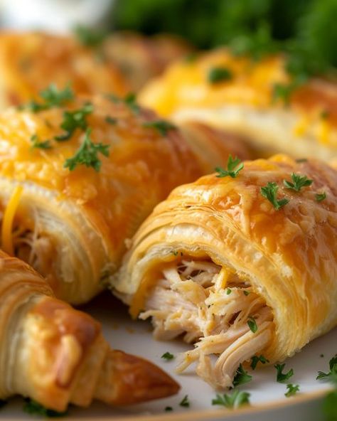 Pure joy in the mouth! I love snagging these right when they are hot from the oven! Chicken Stuffed Crescent Rolls, Crescent Roll Ups, Crescent Chicken, Stuffed Crescent Rolls, Chicken Crescent Rolls, Chicken Crescent, Chicken Shredded, Chicken Roll Ups, Roll Ups Recipes