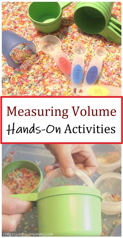 Measurement Theme Preschool, Measuring Volume Activities, Volume Math Activities, Preschool Measurement, Weight Activities, Teaching Volume, Volume Activities, Volume Math, Measurement Kindergarten