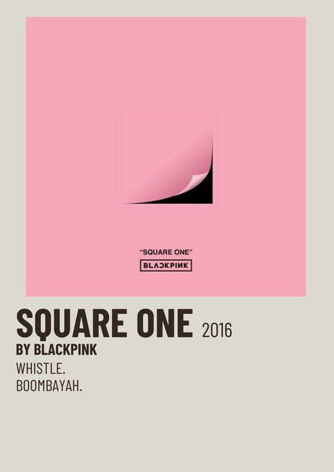 SQUARE ONE | BLACKPINK | KPOP Minimalist Music Album Poster Kpop, Blackpink Album Poster, Alternative Minimalist Album Covers Kpop, Blackpink Minimalist Poster, Blackpink Square One, Kpop Minimalist, Song Posters, Album Posters, Minimalist Music