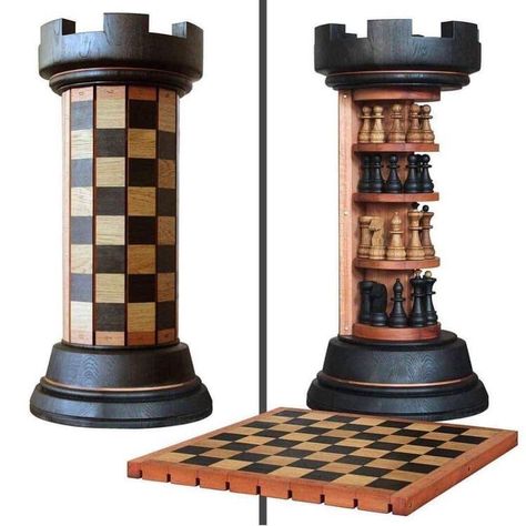 Inventions Sympas, Toys Room, Wooden Chess Board, Wooden Chess, Room Board, Chess Pieces, Cool Inventions, Chess Set, Carpentry