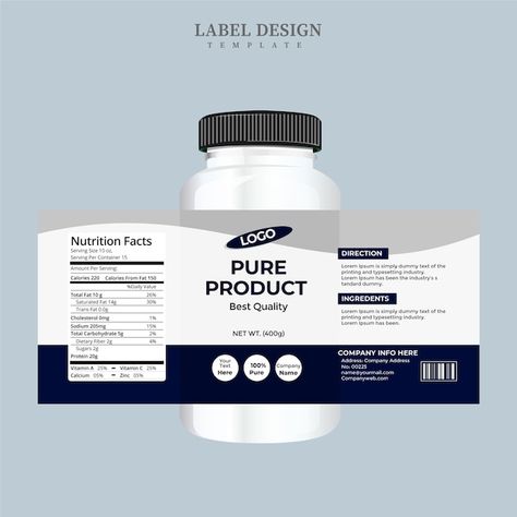 Vector label design template | Premium Vector #Freepik #vector #medicine-label #supplement-label #supplement-bottle #bottle-label Supplement Label Design Branding, Supplement Bottle Label Design, Herbal Medicine Label Design, Medicine Bottle Design, Supplement Bottle Design, Label Obat, Medicine Label Design, Herbal Branding, Medicine Packaging Design