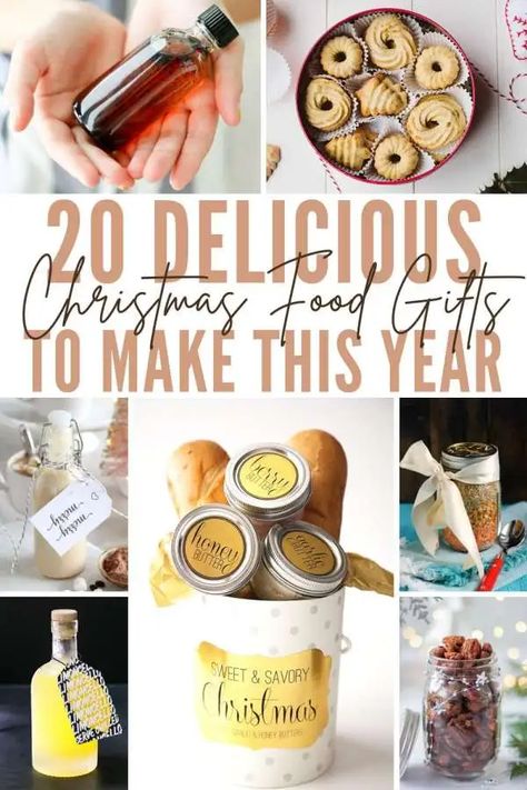 20 Edible Gifts You Can Make As Gifts – Edible Crafts Edible Gifts Homemade, Easy Food Gifts, Diy Edible Gifts, Peppermint Bark Recipes, Cookie Gift Baskets, Edible Christmas Gifts, Diy Food Gifts, Diy Edible, Homemade Vanilla Extract