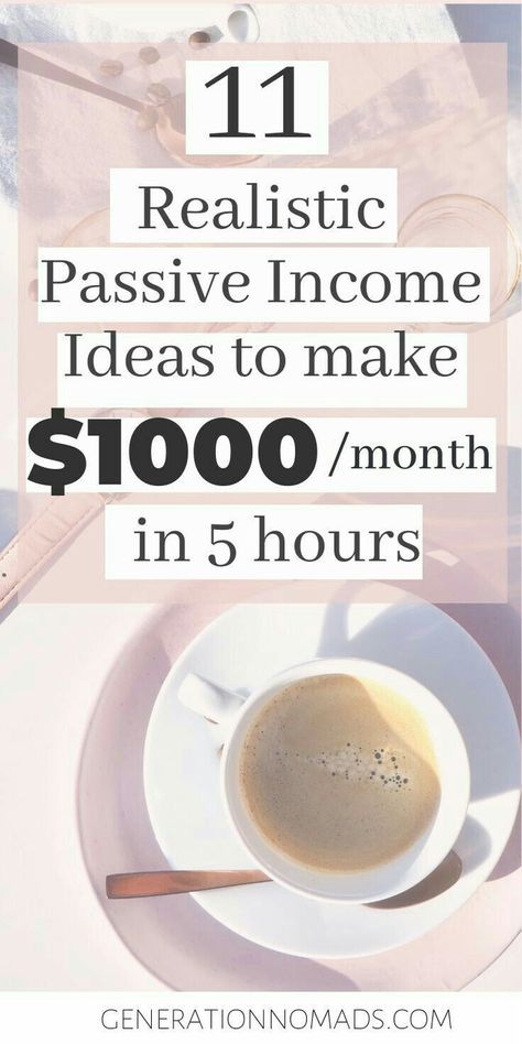 11 Realistic passive income ideas to make $1000/month. Creative Passive Income Ideas, Youtube Passive Income, How To Generate Passive Income, Ideas For Passive Income, How To Have Passive Income, Passive Income With Canva, Investing For Beginners Passive Income, 2nd Income Ideas, Sahm Income Ideas