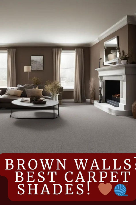 Transform Your Room With A Carpet That Complements Brown Walls To Perfection. Click For The Top Color Picks That Bring Warmth And Style To Your Space! 🍫🛋️ #WhatColorCarpetGoesWithBrownWalls #HomeDecor #BrownWalls #CarpetColors #InteriorDesign #RoomStyling #CozyHome #LivingRoomIdeas #DecorTips #WarmInteriors #HomeRenovation #FlooringSolutions #HouseDecor #DesignInspiration #ComfyLiving #ElegantSpace #HomeStylingTips #ChicHome #DesignTrends Dark Brown Walls, My New Apartment, Cream Carpet, Room Accent Wall, Brown Rooms, Brown Carpet, Innovative Furniture, Brown Walls, New Apartment