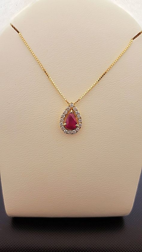 Genuine Ruby Necklace July Birthstone / Handmade Jewelry / | Etsy Vietnam Ruby Ring Simple, Packing Jewelry, Ruby Pendant, Gold Locket, Daughter Necklace, Ruby Necklace, Red Gemstones, Small Pendant, Girly Jewelry