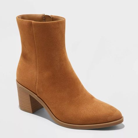 Women's Gayle Western Ankle Boots - Universal Thread™ Tan 10 : Target Ankle Boots With Dress, Boots With Dress, Beach Socks, Mule Flats, Chelsea Rain Boots, Western Ankle Boots, Tan Boots, Shoes Boots Ankle, Rubber Boot