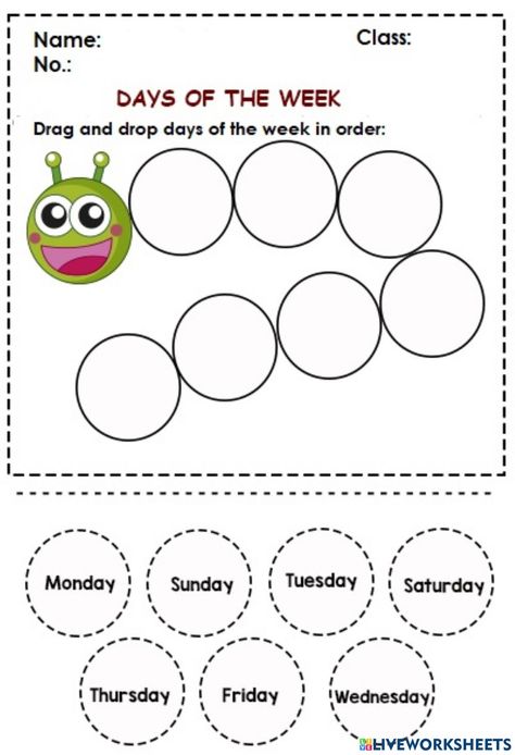 Days Of The Week Activities, Hungry Caterpillar Activities, Materi Bahasa Inggris, Homeschool Preschool Activities, English Activities For Kids, Kindergarden Activities, Learning English For Kids, Aktivitas Montessori, English Lessons For Kids